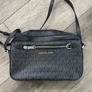 Michael Kors Black MK Monogram Crossbody